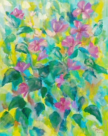 Original Impressionism Floral Paintings by Thu Nguyen