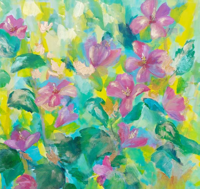 Original Floral Painting by Thu Nguyen
