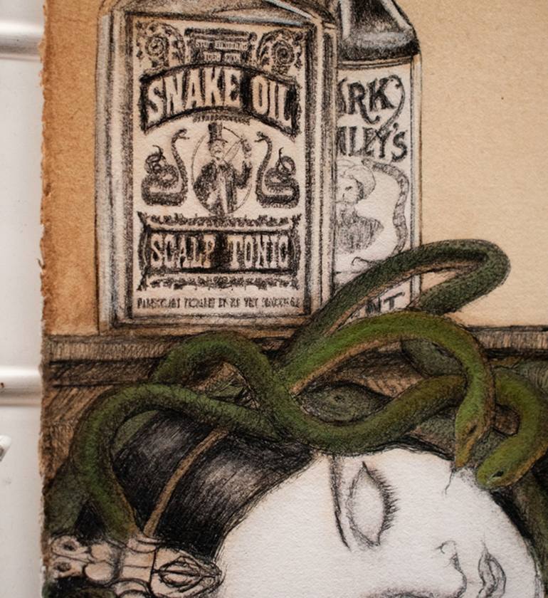 Original Contemporary Classical Mythology Mixed Media by Niki Mcqueen