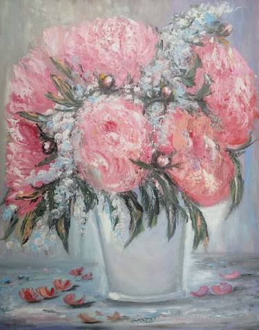 Original Impressionism Botanic Paintings by Maria Galan