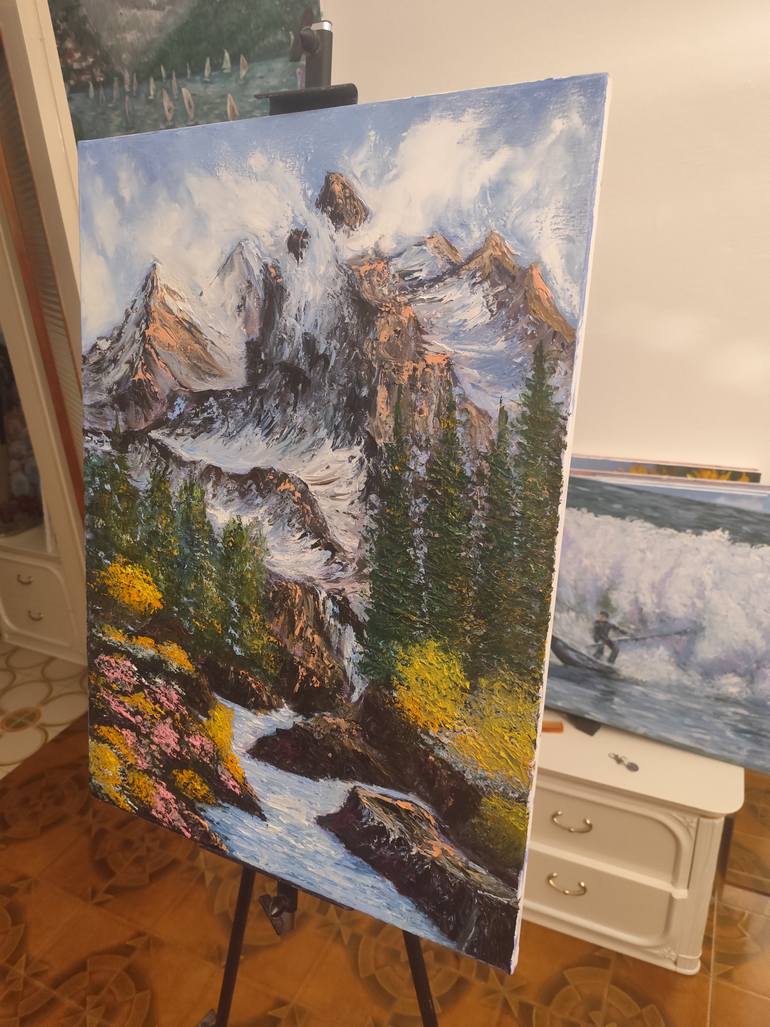 Original Impressionism Landscape Painting by Maria Galan