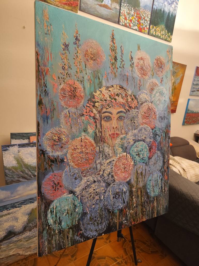 Original Impressionism Women Painting by Maria Galan