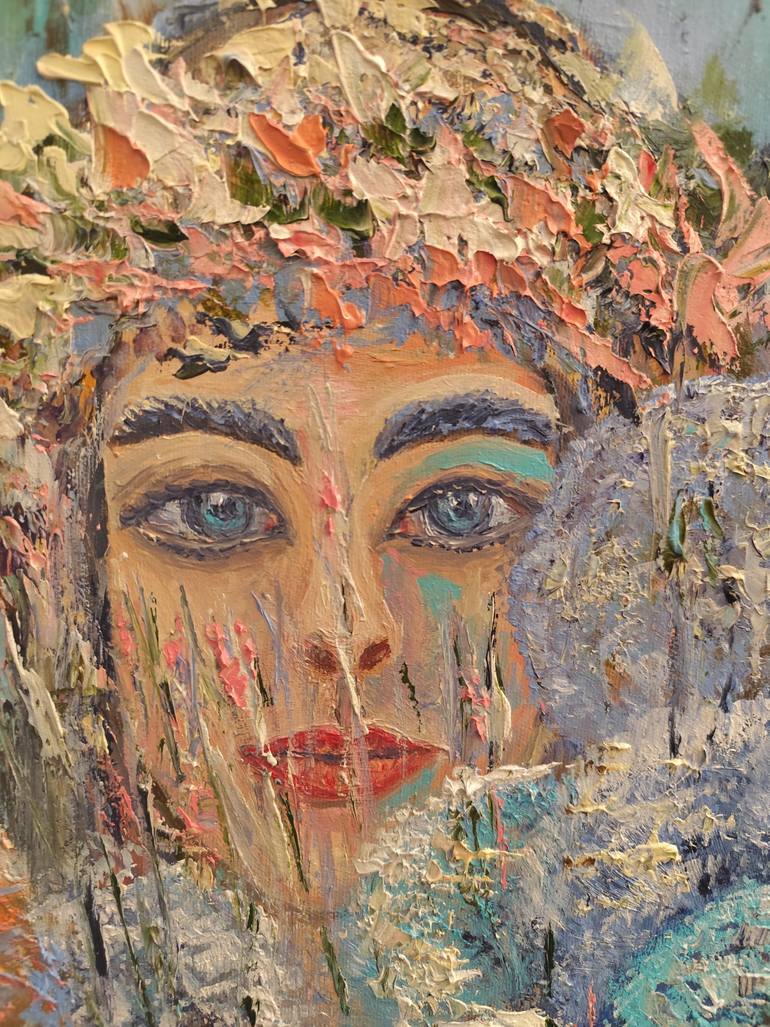 Original Impressionism Women Painting by Maria Galan