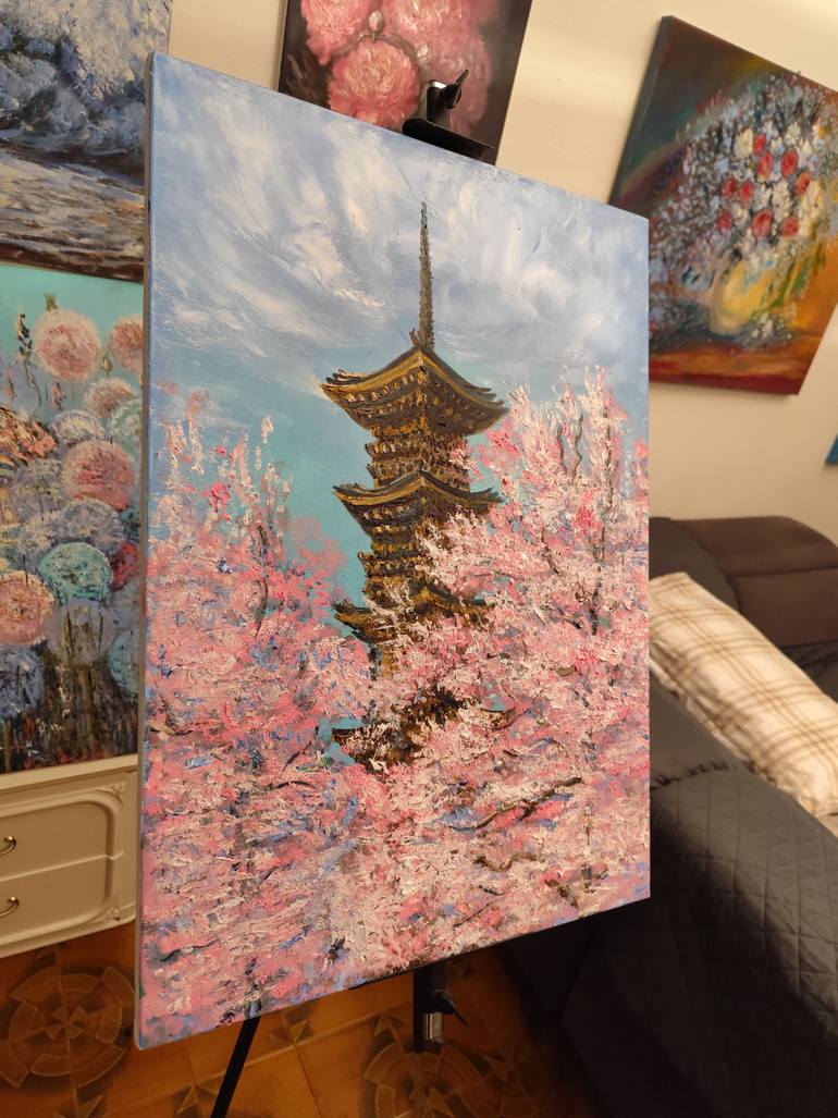 Original Impressionism Architecture Painting by Maria Galan