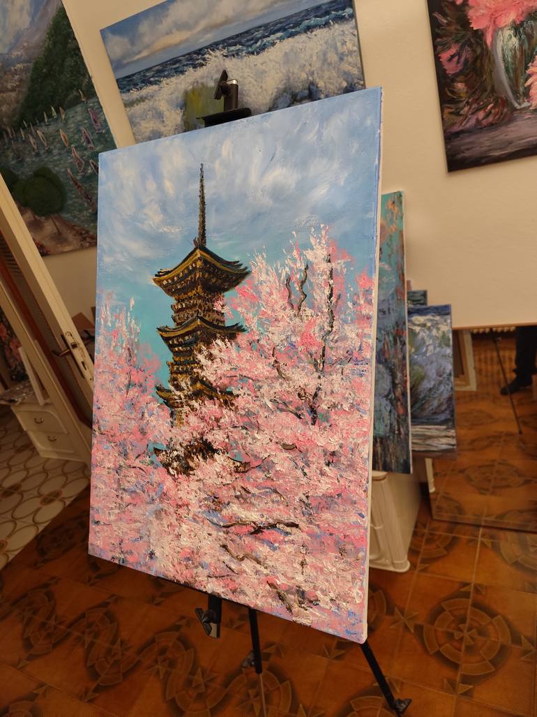 Original Impressionism Architecture Painting by Maria Galan