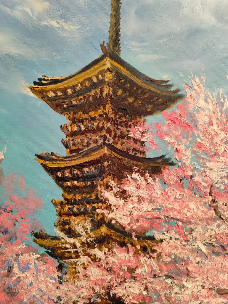 Original Impressionism Architecture Painting by Maria Galan