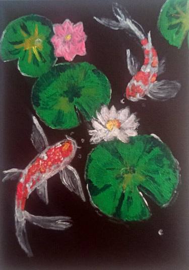 Original Abstract Expressionism Water Painting by Maria Galan
