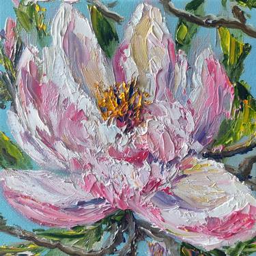 Original Abstract Floral Painting by Maria Galan