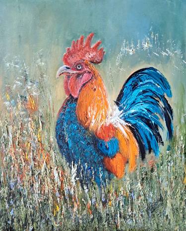 Original Impressionism Animal Painting by Maria Galan