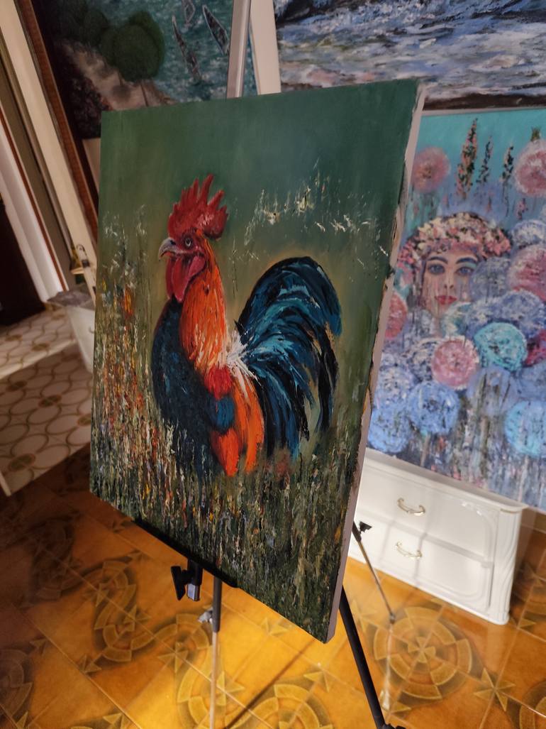 Original Impressionism Animal Painting by Maria Galan