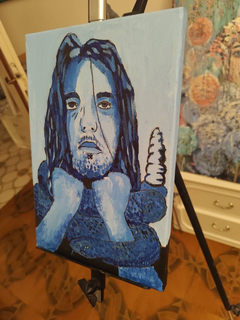 Original Impressionism Men Painting by Maria Galan