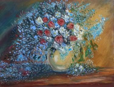 Original Impressionism Floral Paintings by Maria Galan