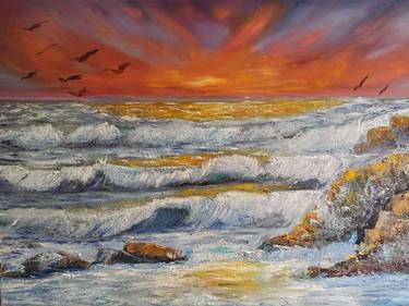 Original Abstract Seascape Paintings by Maria Galan