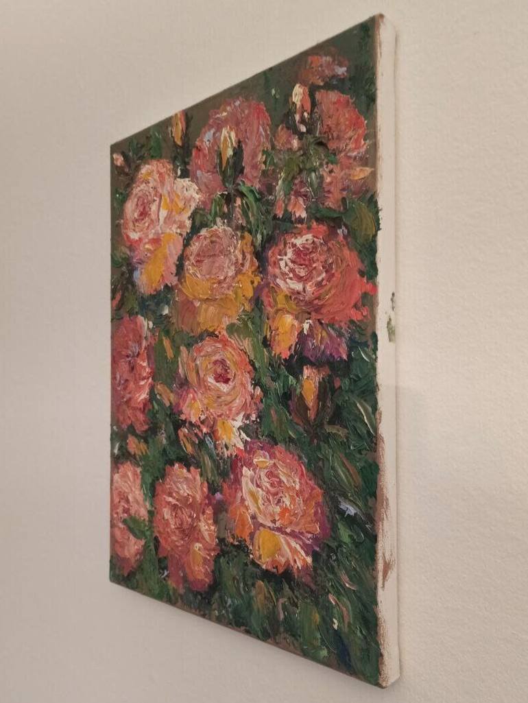 Original Impressionism Floral Painting by Maria Galan