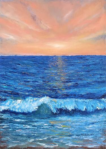 Original Impressionism Seascape Paintings by Maria Galan