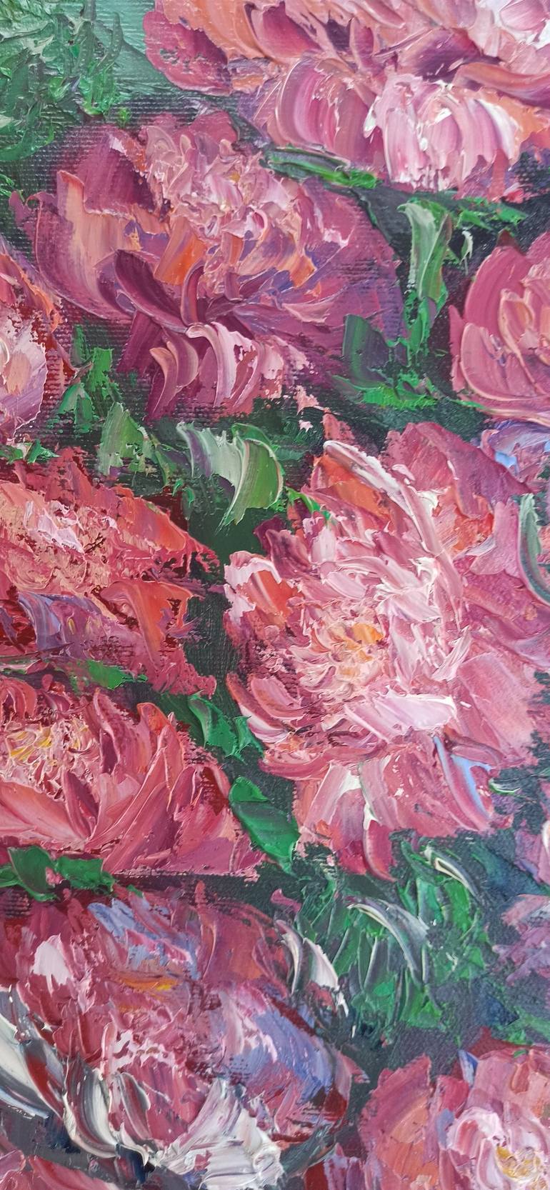 Original Impressionism Floral Painting by Maria Galan