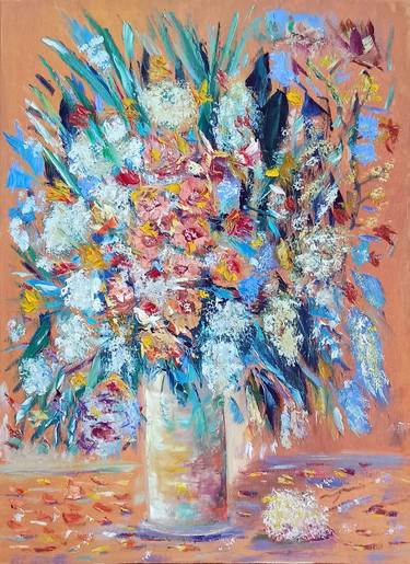 Print of Impressionism Floral Paintings by Maria Galan