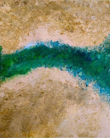 Emerald outburst. Pictures is painted by a breast thumb