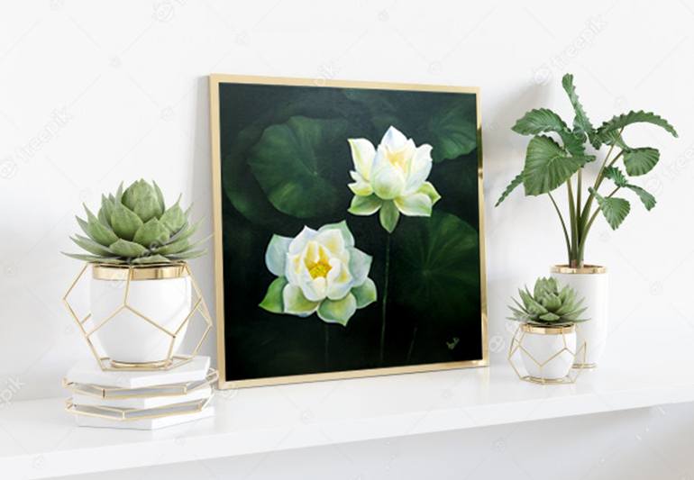 Original Art Deco Nature Painting by Vishnu Vcs