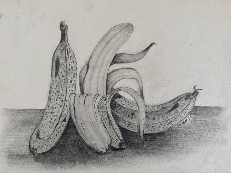 pencil drawings of banana