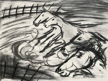 Print of Expressionism Horse Drawings by Vikram Bhandari