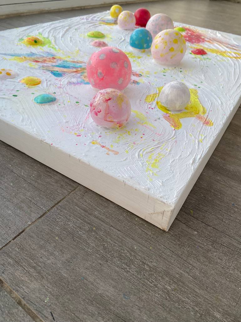 Original Abstract Children Mixed Media by Irina Wirt