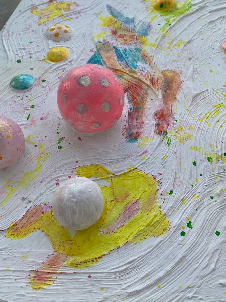 Original Abstract Children Mixed Media by Irina Wirt