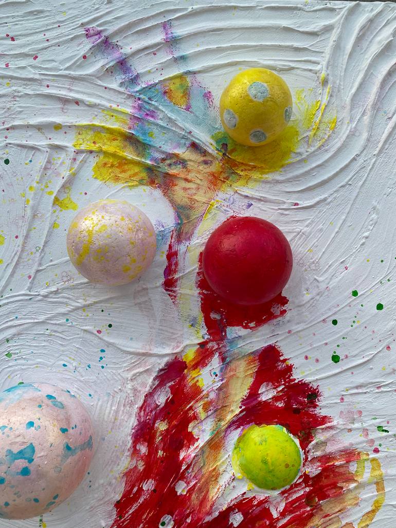 Original Abstract Children Mixed Media by Irina Wirt