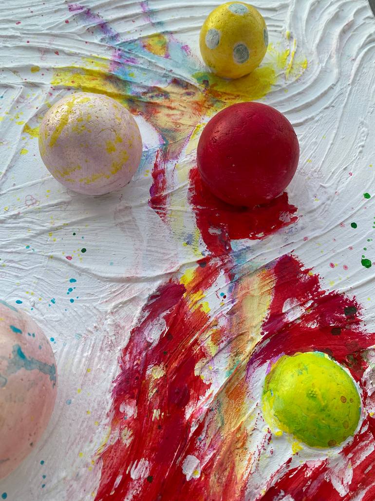 Original Abstract Children Mixed Media by Irina Wirt