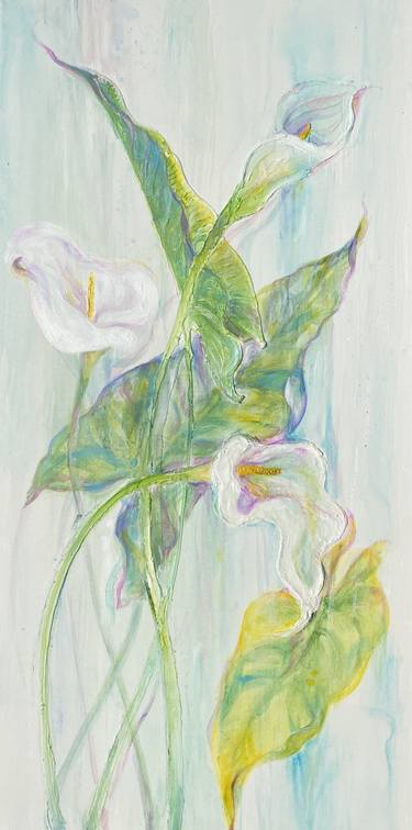 Original Art Deco Floral Paintings by Irina Wirt
