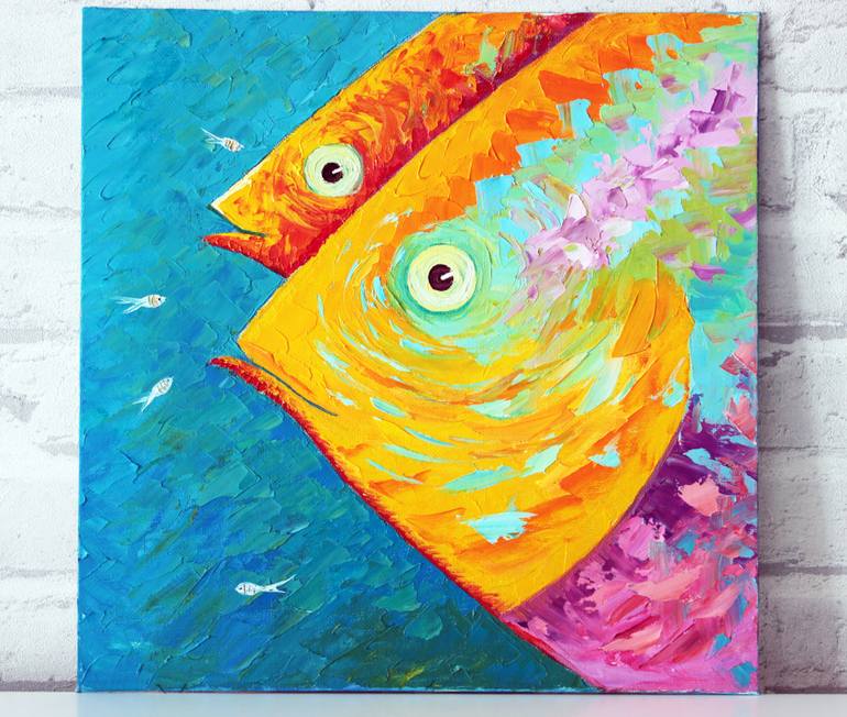 Original Abstract Animal Painting by Tetiana Kushnirova