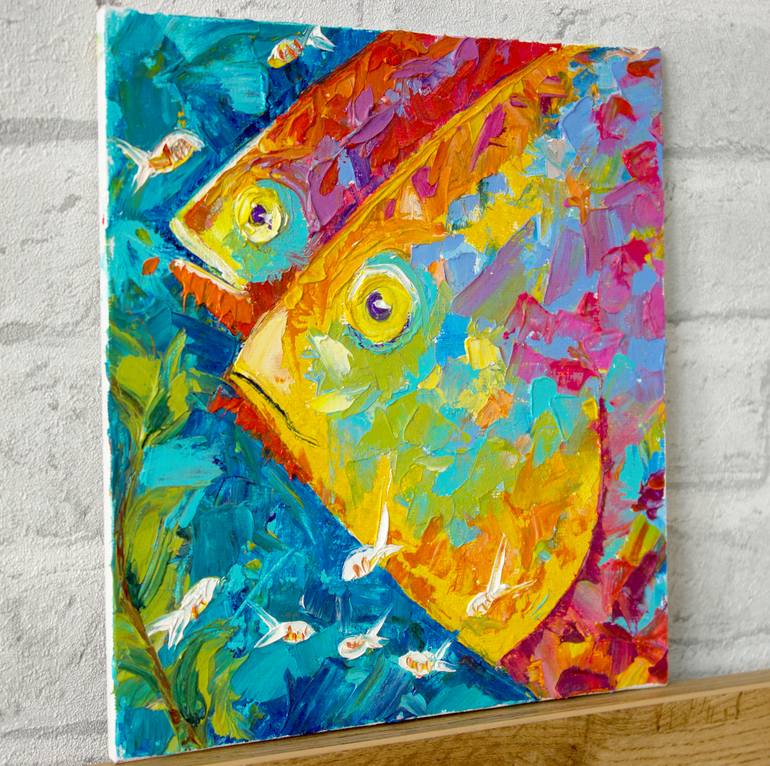 Original Expressionism Animal Painting by Tetiana Kushnirova