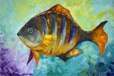 Print of Art Deco Fish Paintings by Tetiana Kushnirova