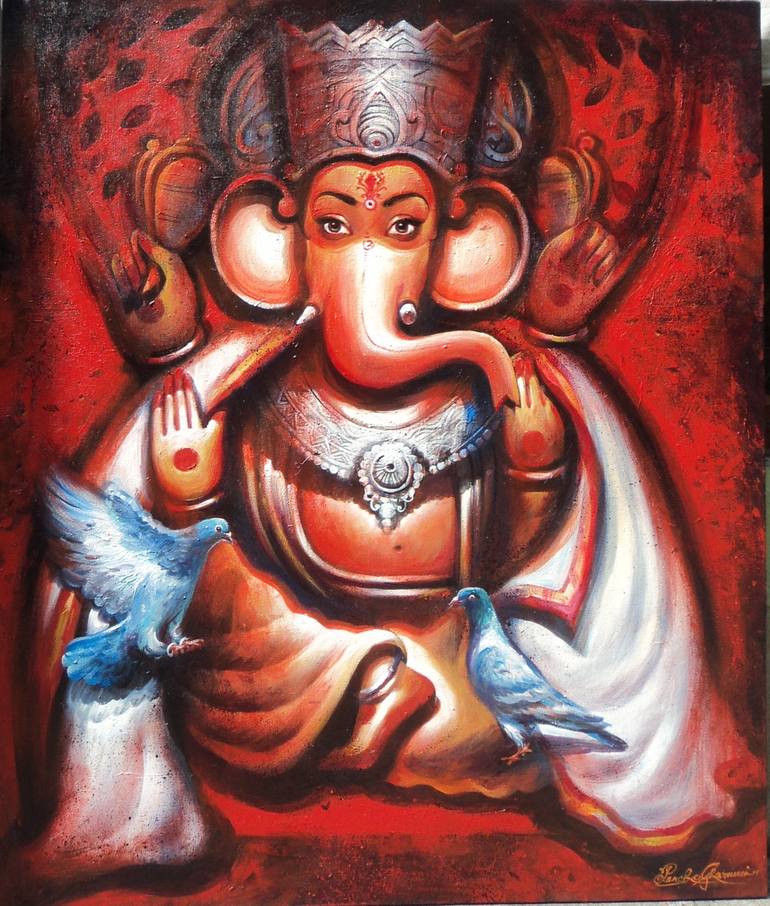 Original Abstract Religion Paintings by Panchu Gharami