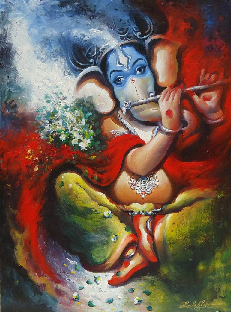 Original Abstract Religion Paintings by Panchu Gharami
