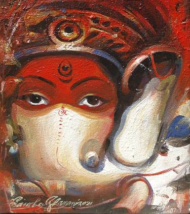 Original Abstract Religion Paintings by Panchu Gharami
