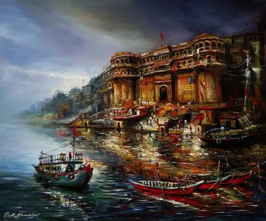 Print of Abstract Landscape Paintings by Panchu Gharami