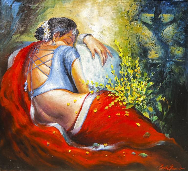 Original Contemporary Women Paintings by Panchu Gharami