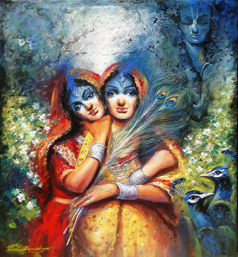 Original Abstract Women Paintings by Panchu Gharami