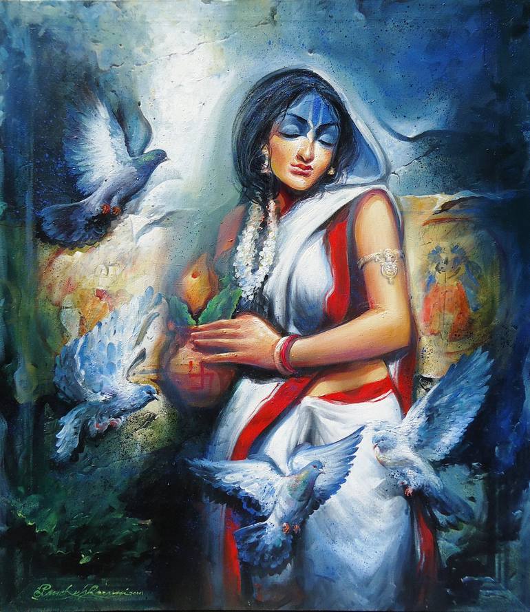 Original Abstract Women Paintings by Panchu Gharami