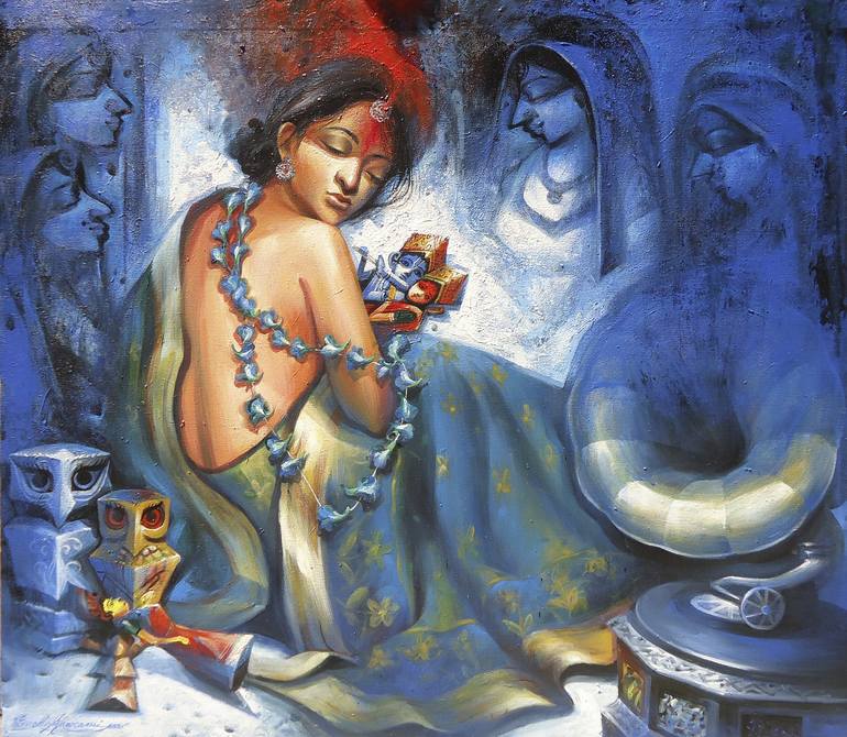 Original Abstract Women Paintings by Panchu Gharami