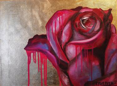Original Expressionism Floral Paintings by Daheaven art