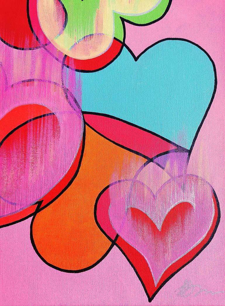 Original Abstract Love Painting by Daheaven art