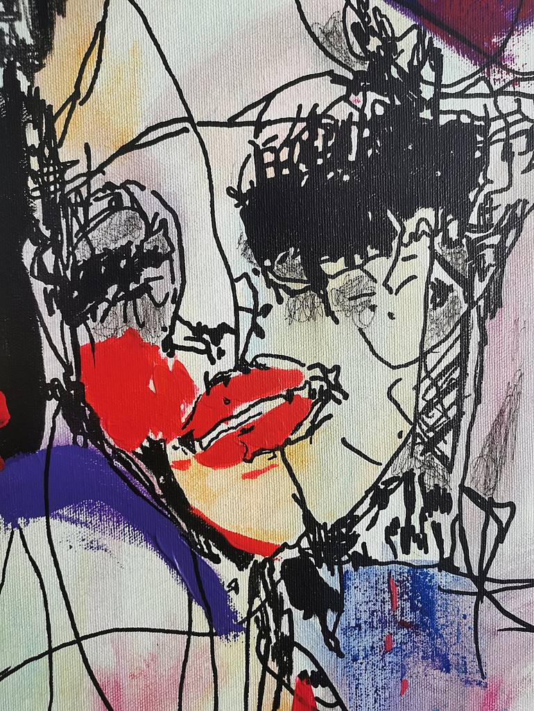 Original Abstract Expressionism Women Painting by Daheaven art