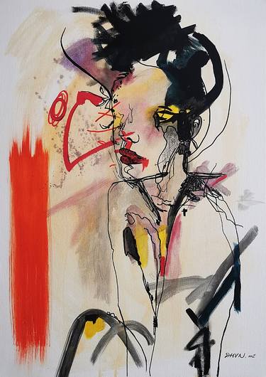 Original Abstract Expressionism Women Paintings by Daheaven art