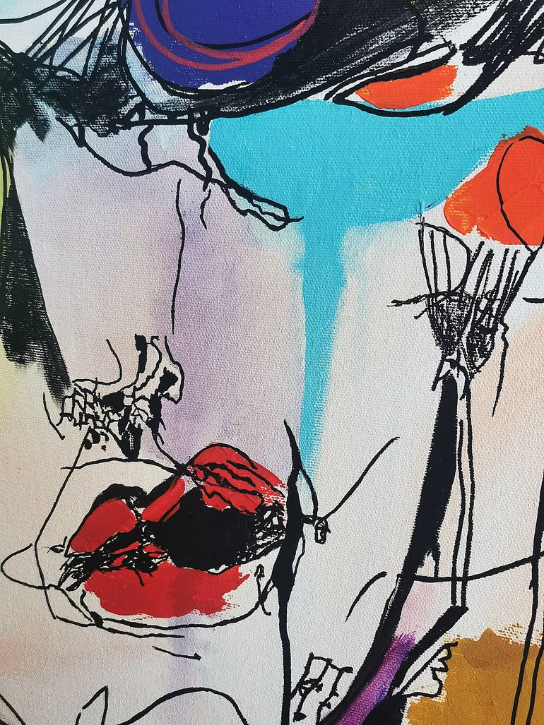 Original Abstract Expressionism Women Painting by Daheaven Art