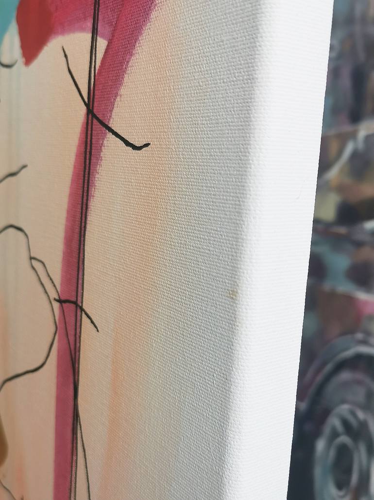 Original Abstract Expressionism Women Painting by Daheaven Art