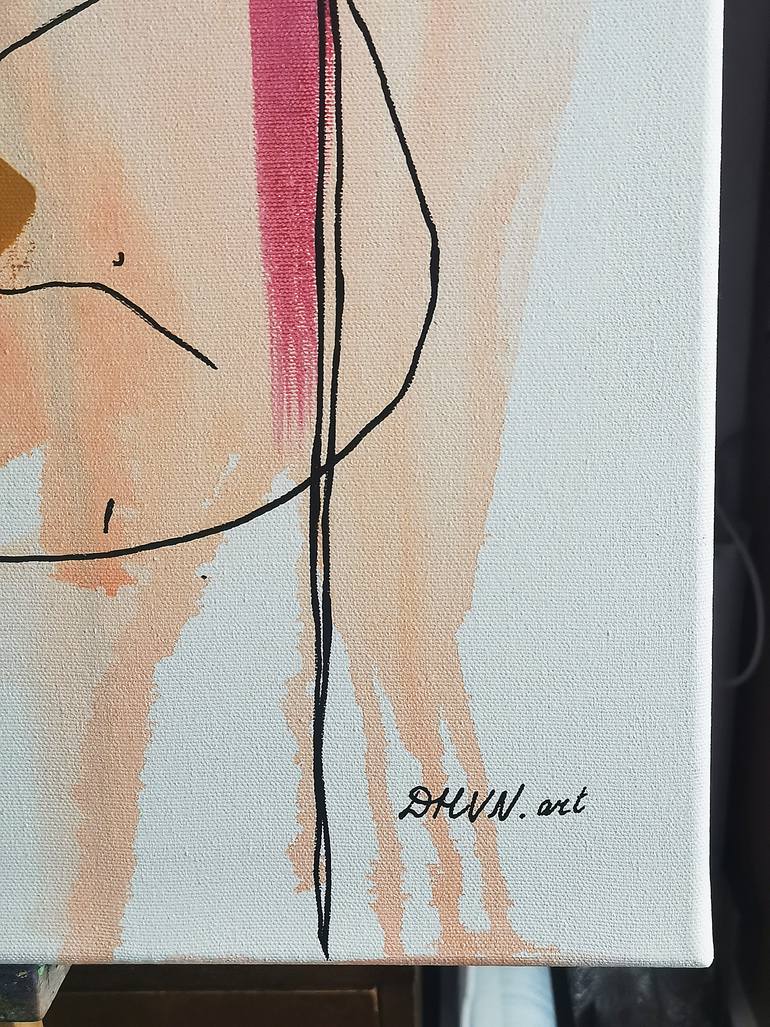 Original Abstract Expressionism Women Painting by Daheaven Art