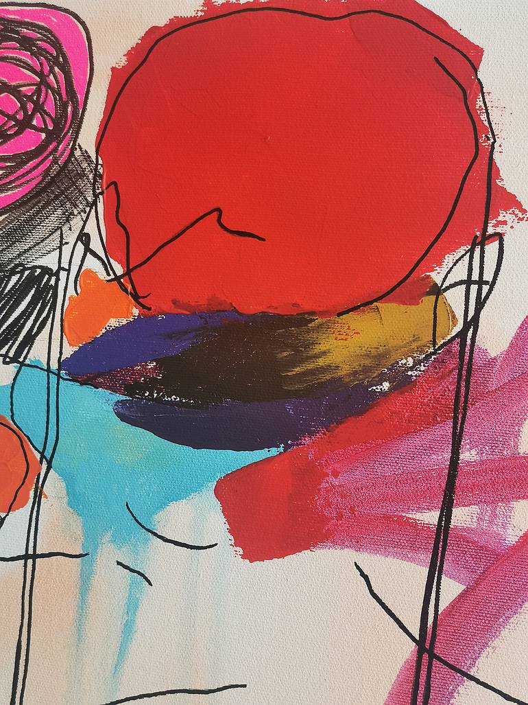 Original Abstract Expressionism Women Painting by Daheaven Art