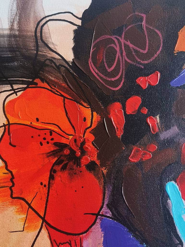 Original Abstract Expressionism Women Painting by Daheaven Art